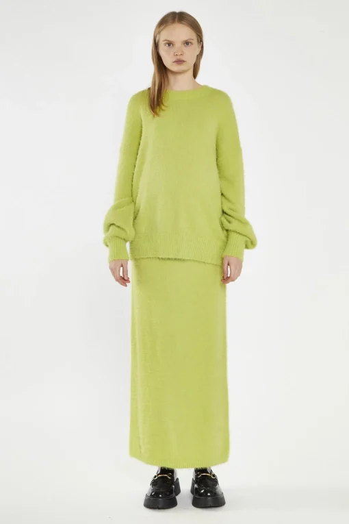 Glamorous Knitted Co-ords|Jumpers|Lime-Green Oversized Fit-Jumper -