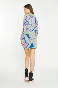 Glamorous Workwear|Co-ords|Marble Intarsia Knitted Mini Skirt -