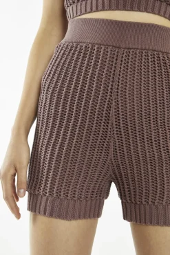 Glamorous Woven Shorts|Mink Ribbed Shorts -