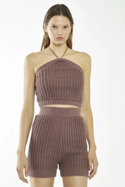 Glamorous Woven Shorts|Mink Ribbed Shorts -