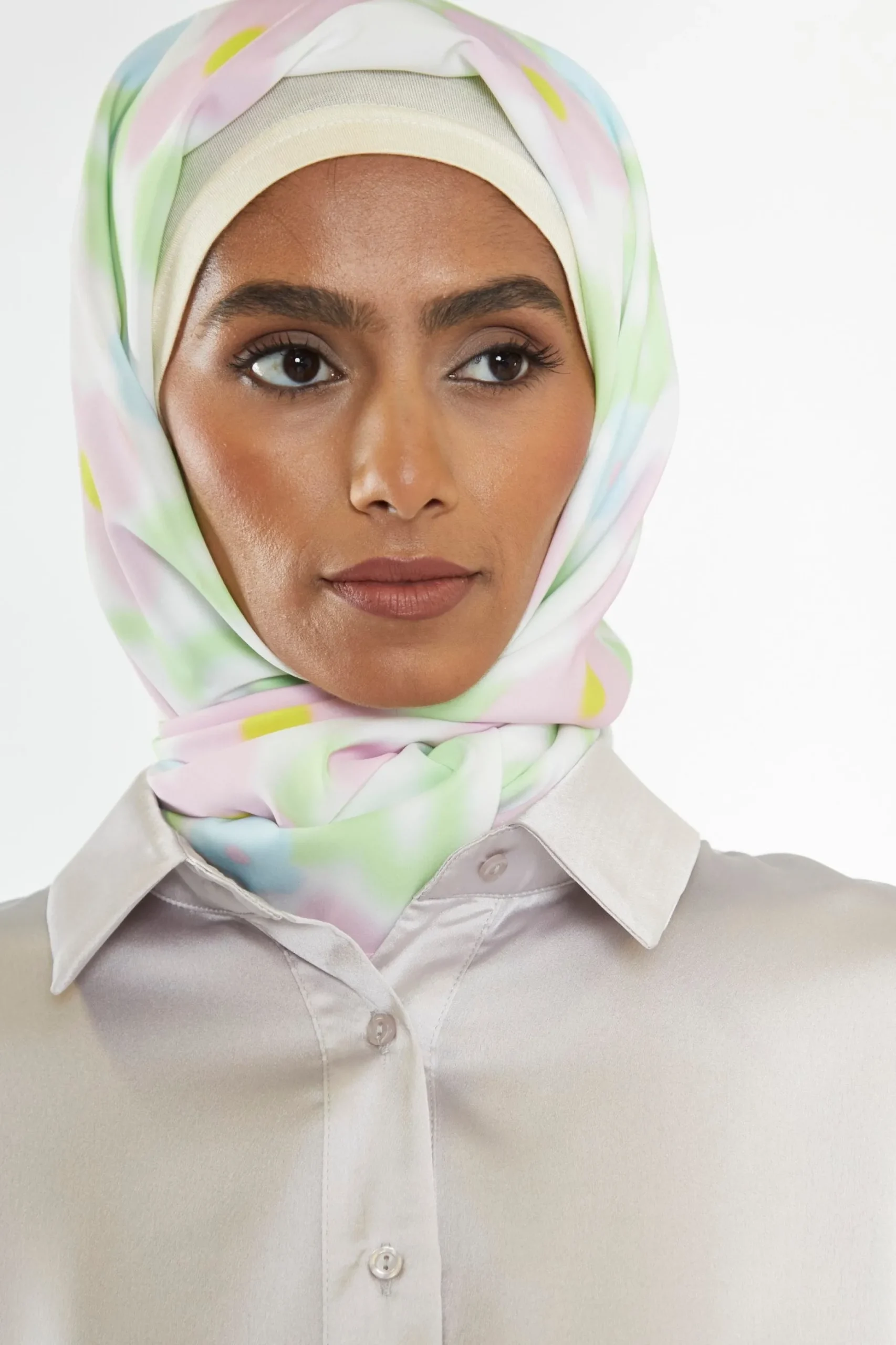 Glamorous Jet Setter|Headscarves|Multi Blurred Floral Headscarf -