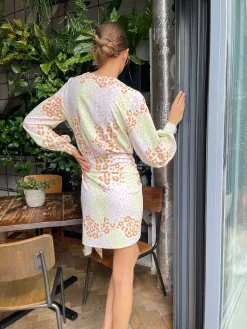 Glamorous Best Dressed Guest|Day Dresses|Multi Leopard Wrap Mini Dress -