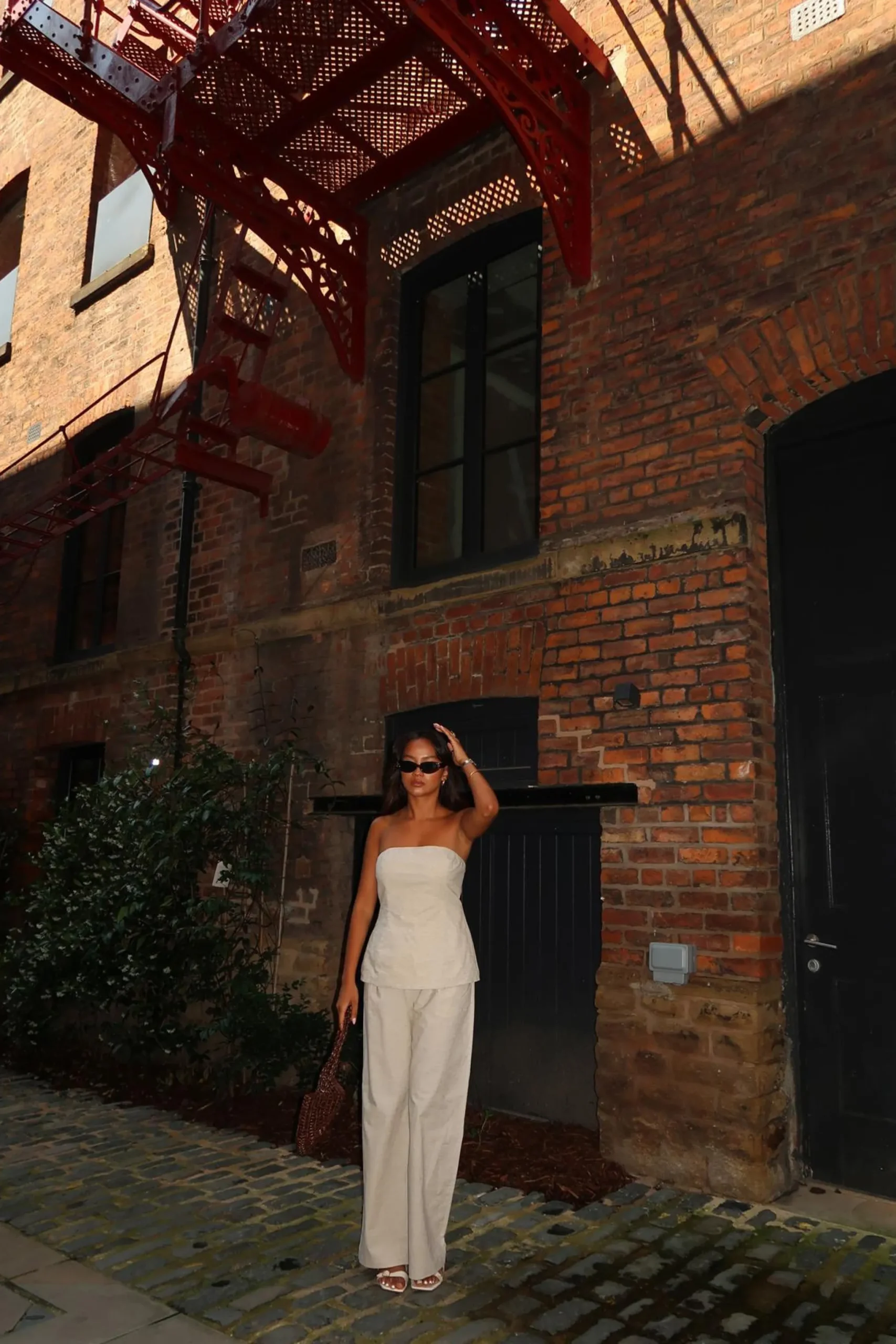 Glamorous Co-ords|Tops|Natural-Ecru Bandeau Sleeveless-Top -