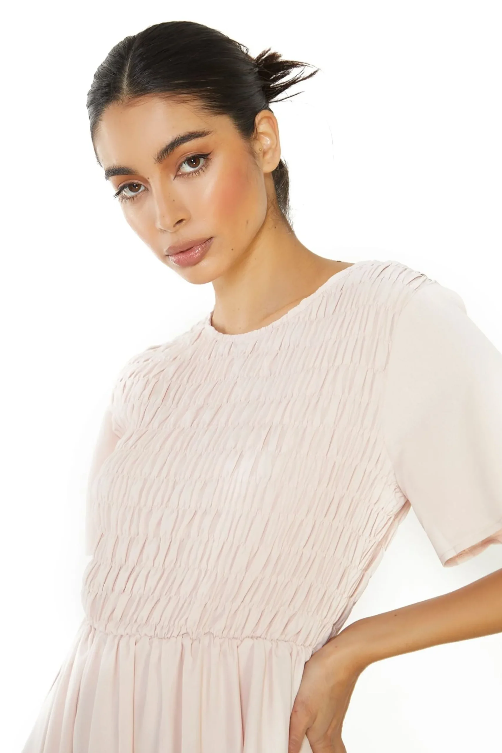 Glamorous Day Dresses|Midi & Midaxi Dresses|Nude Pink Midi Dress -