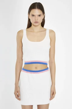 Glamorous Co-ords|Knitted Skirts|Off-White Multi Knitted Mini-Skirt -