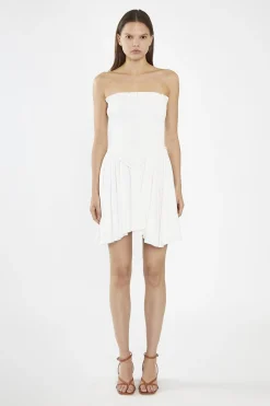 Glamorous Day Dresses|Mini Dresses|Off-White Smocked Mini-Dress -