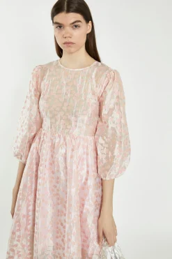 Glamorous Best Dressed Guest|Chic Escapes|Pink Flower Organza Midi Dress -