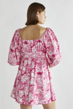Glamorous Day Dresses|Mini Dresses|Pink Roses Skater Mini-Dress -