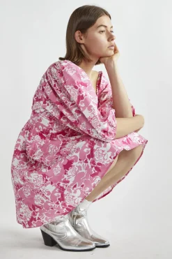 Glamorous Day Dresses|Mini Dresses|Pink Roses Skater Mini-Dress -