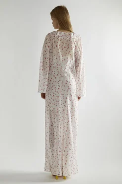 Glamorous Day Dresses|Maxi Dresses|Pink Watercolour-Floral V-Neck Maxi-Dress -