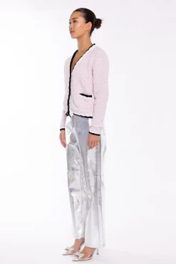 Glamorous Cardigans|Pink-Multi Diamante-Buttons Cardigan -