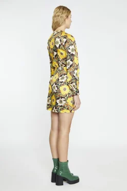 Glamorous Day Dresses|Mini Dresses|Psychedelic Multi-Floral Wrap Mini-Dress -