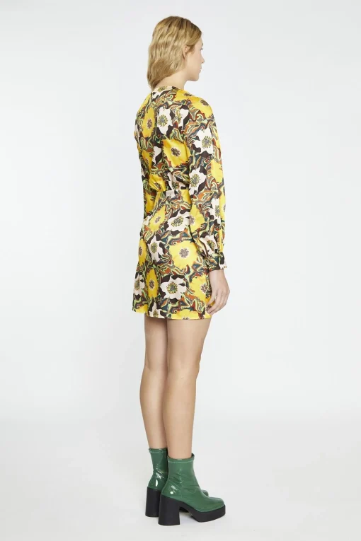 Glamorous Day Dresses|Mini Dresses|Psychedelic Multi-Floral Wrap Mini-Dress -