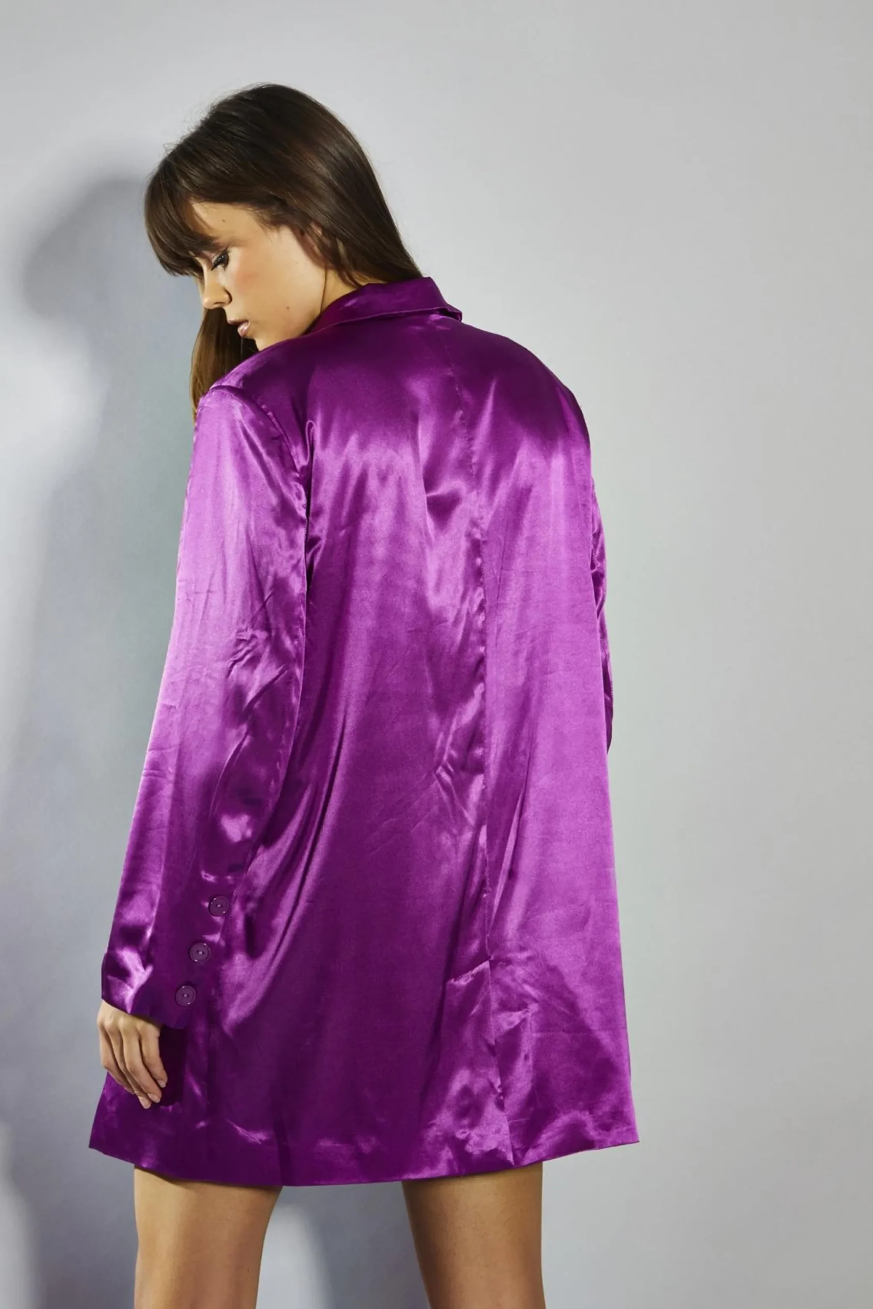 Glamorous Go To Partywear|Blazers|Purple Classic Oversized-Blazer -