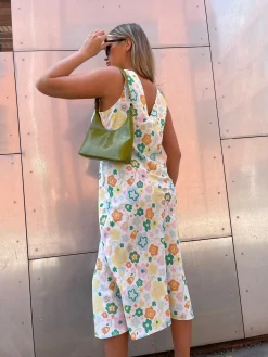 Glamorous Best Dressed Guest|Day Dresses|Retro Spring-Floral V-Neck Bias-Cut Maxi-Dress -