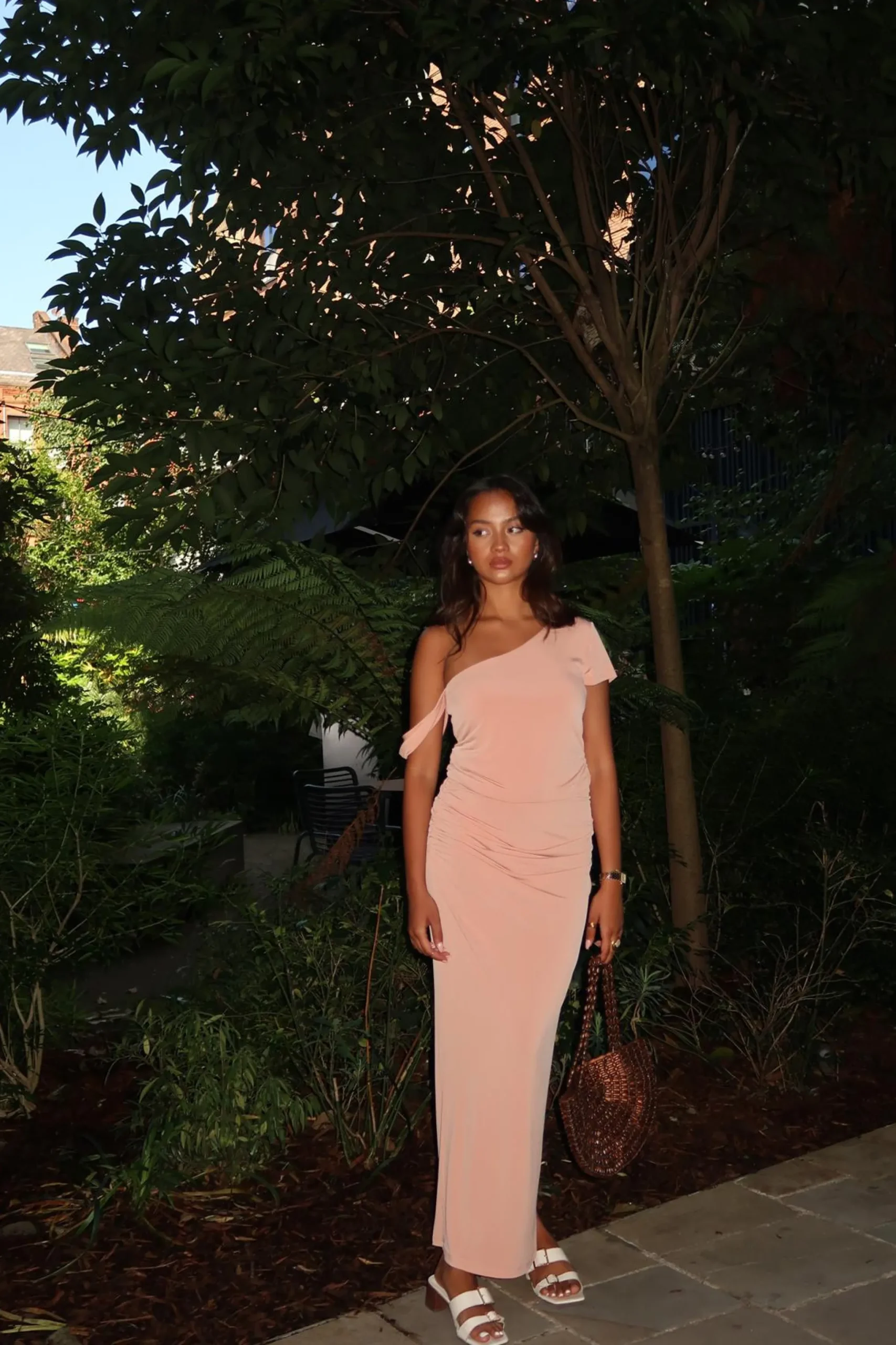 Glamorous Tops|Going Out Tops|Soft-Terracotta Bardot Crop-Top -