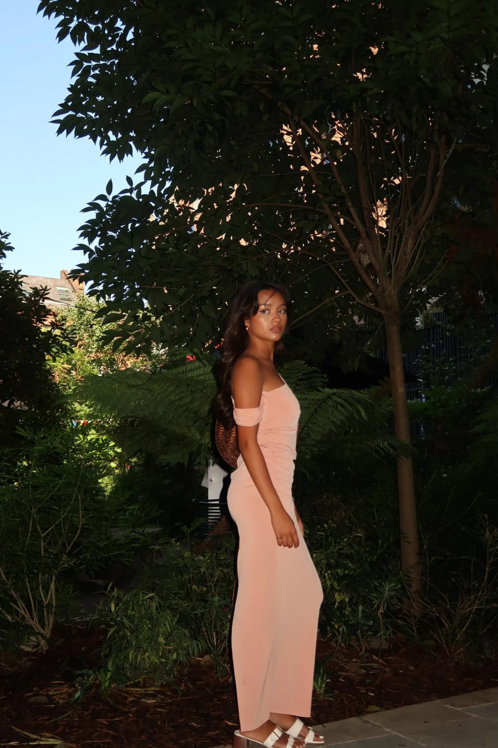 Glamorous Tops|Going Out Tops|Soft-Terracotta Bardot Crop-Top -