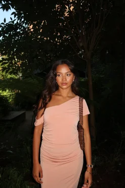 Glamorous Tops|Going Out Tops|Soft-Terracotta Bardot Crop-Top -