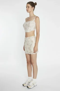 Glamorous Crops, Corsets & Bodysuits|Stone-Sunflower Mesh Corset-Top -