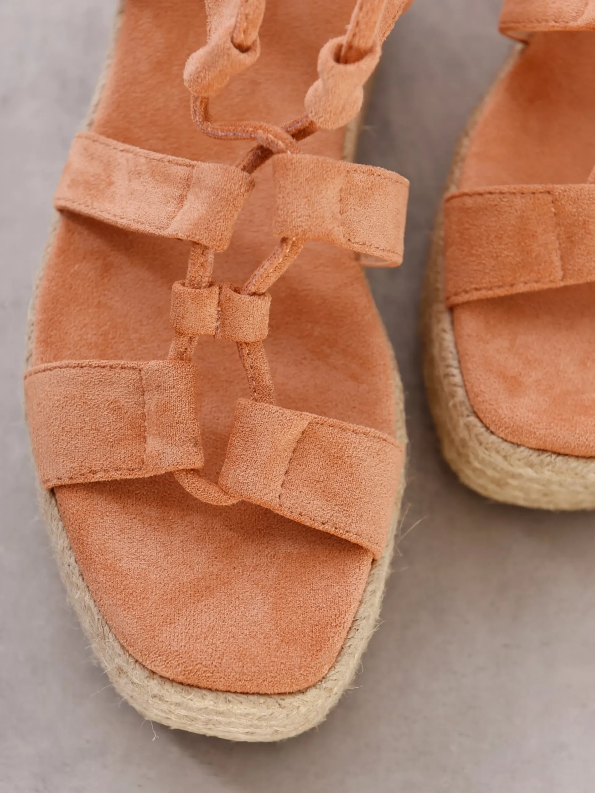 Glamorous Chic Escapes|Flat Shoes|Tan Chunky Espadrille Flat Form Sandals -