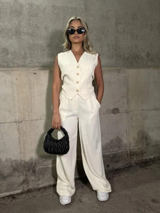 Glamorous Prom|Workwear|Vanilla Waistcoat Top -