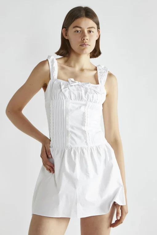 Glamorous Day Dresses|Mini Dresses|White A-Line Mini-Dress -