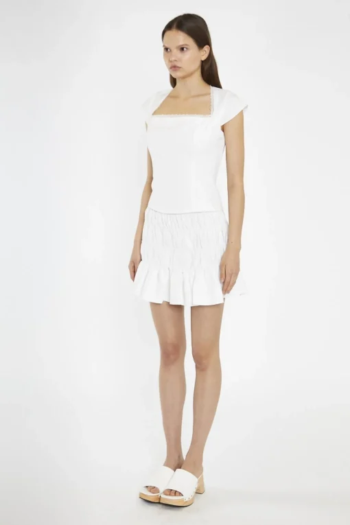 Glamorous Chic Escapes|Blouses & Shirts|White Cut-Out Back Top -