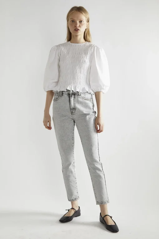 Glamorous Blouses & Shirts|White Shirred Top -