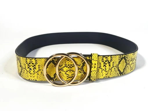 Glamorous Belts|Yellow-Snake Belt -