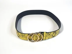 Glamorous Belts|Yellow-Snake Belt -