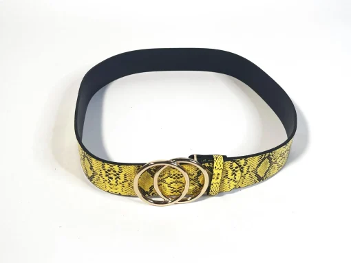 Glamorous Belts|Yellow-Snake Belt -