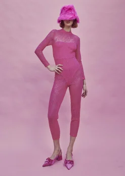 Glamorous Dresses|Crops, Corsets & Bodysuits|Zoe Lace Full Length Bodysuit -Bright-Pink -